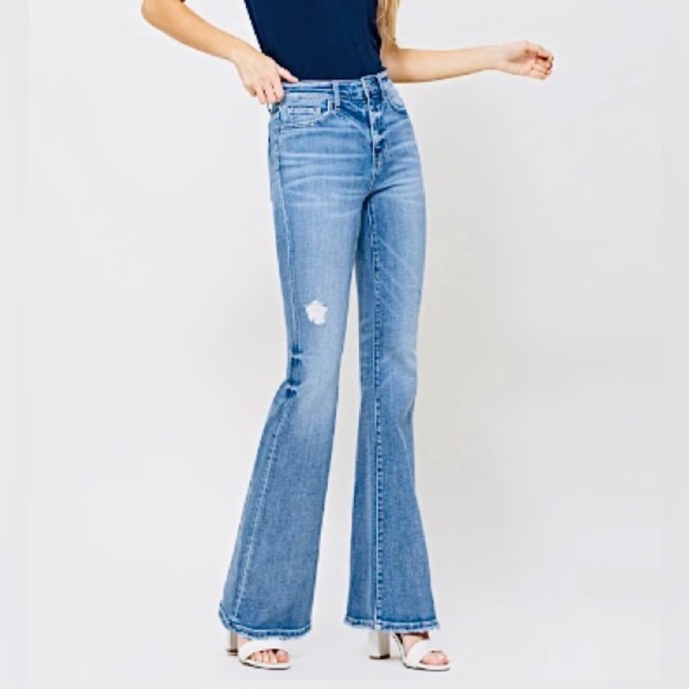 Flying Monkey high rise flare denim jeans